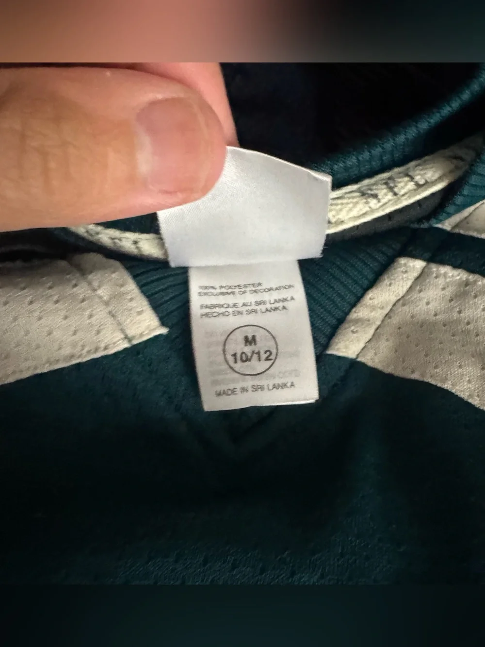 Philadelphia Eagles Kids Mesh Long Sleeve Jersey Shirt Med